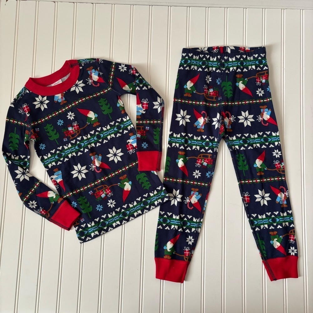 Hanna Andersson | Boy's Gnome Festive Holiday Christmas Pajama Set Size 4 NWT